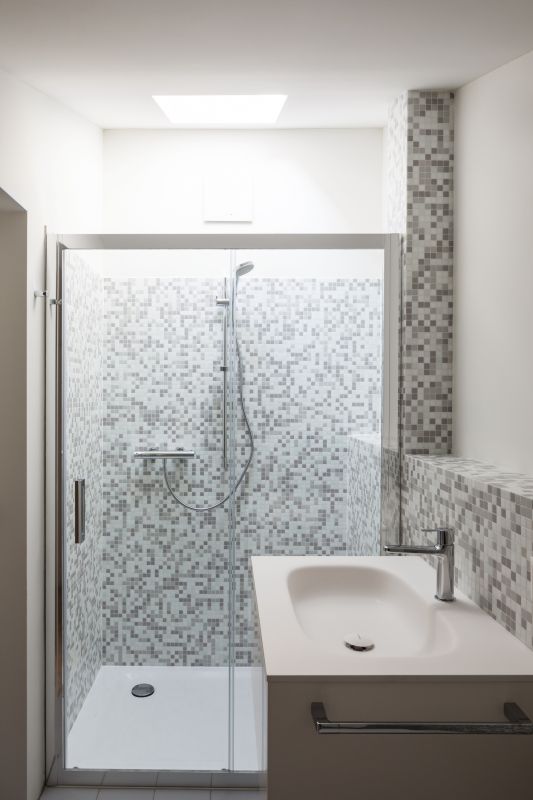 Modern Shower with Tile Accents